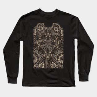 retro kaleidoscope mandala Long Sleeve T-Shirt